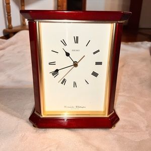 Vintage Seiko Westminster Whittington quartz Japan Mantle
Clock Cherry Wood